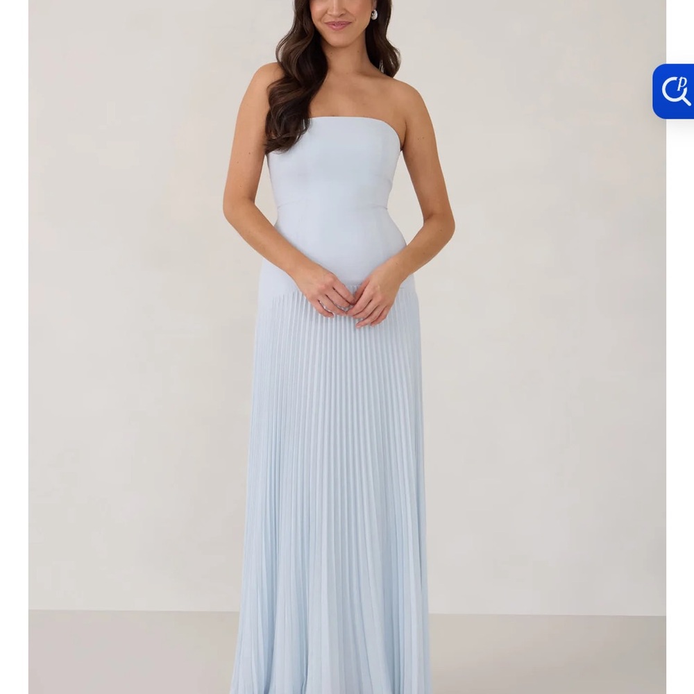 Park & Fifth Strapless Light Blue Maxi Dress